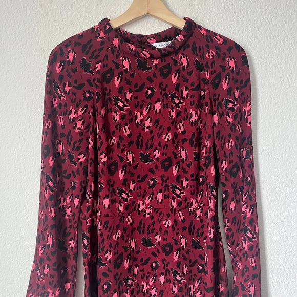 New & other stories cheetah pink dress flare party Christmas dress - Picture 7 of 10